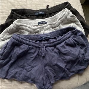 Set of 3- Brandy Melville Lounge Shorts - Black, Gray, and Blue